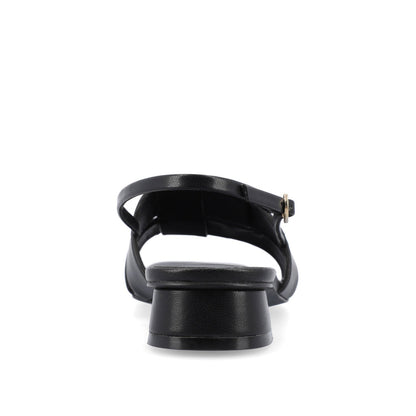 Journee TABATHA LOW BLOCK HEELS IN VEGAN LEATHER - Black
