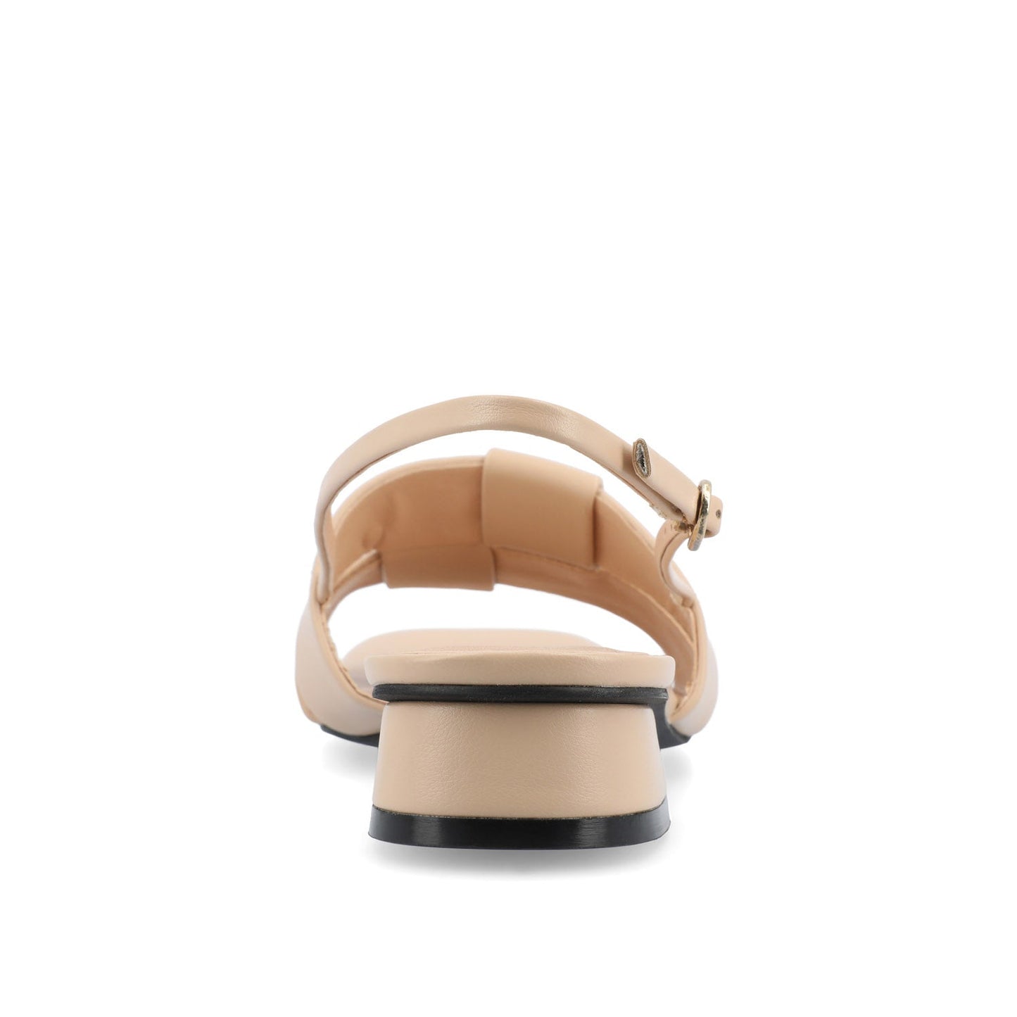 Journee TABATHA LOW BLOCK HEELS IN VEGAN LEATHER - Nude