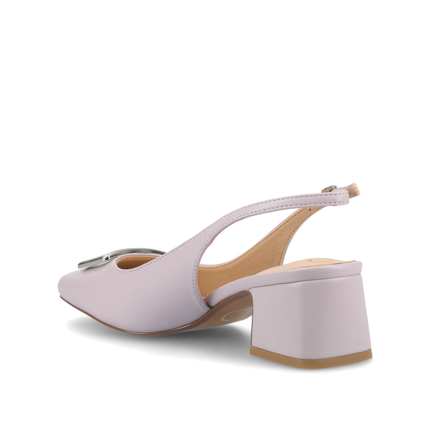Journee EVERLEE SLINGBACK PUMP HEELS IN VEGAN LEATHER - Lilac