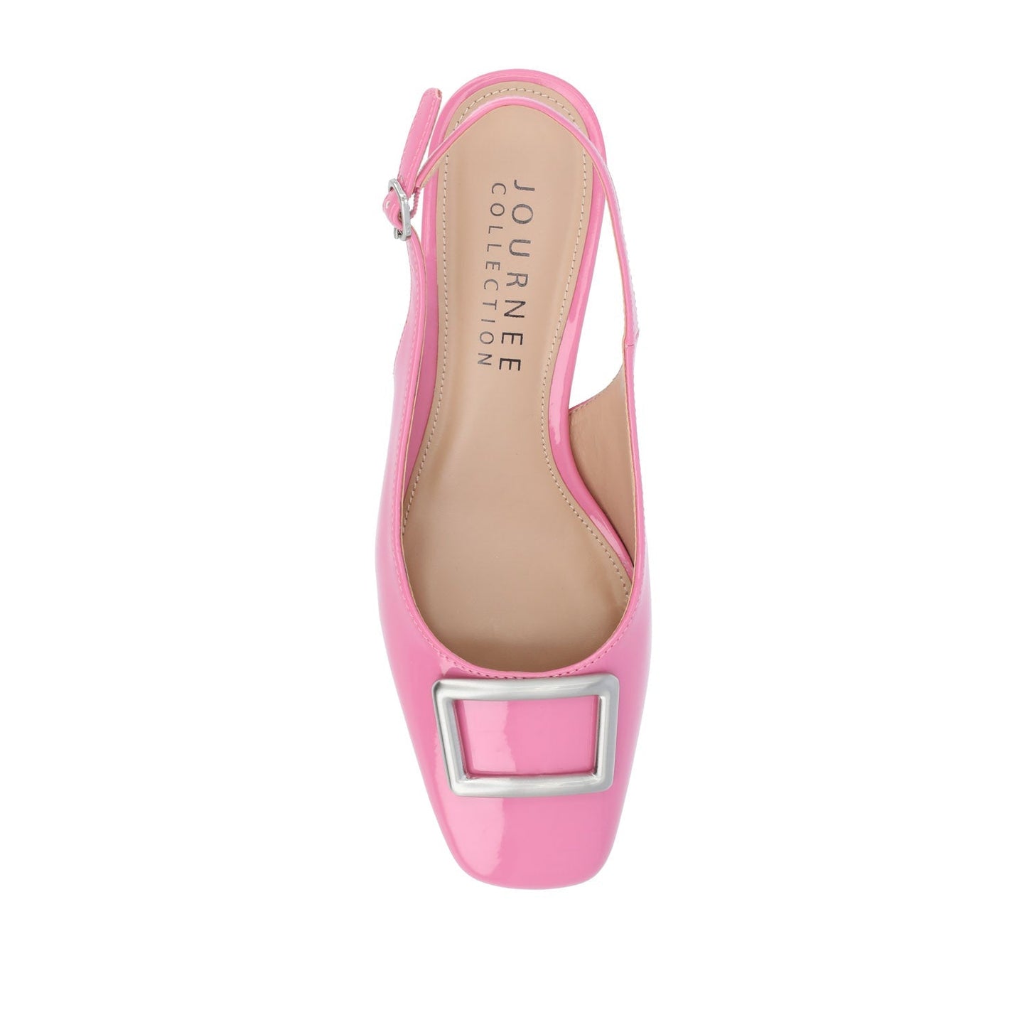 Journee EVERLEE SLINGBACK PUMP HEELS IN VEGAN LEATHER - Pink