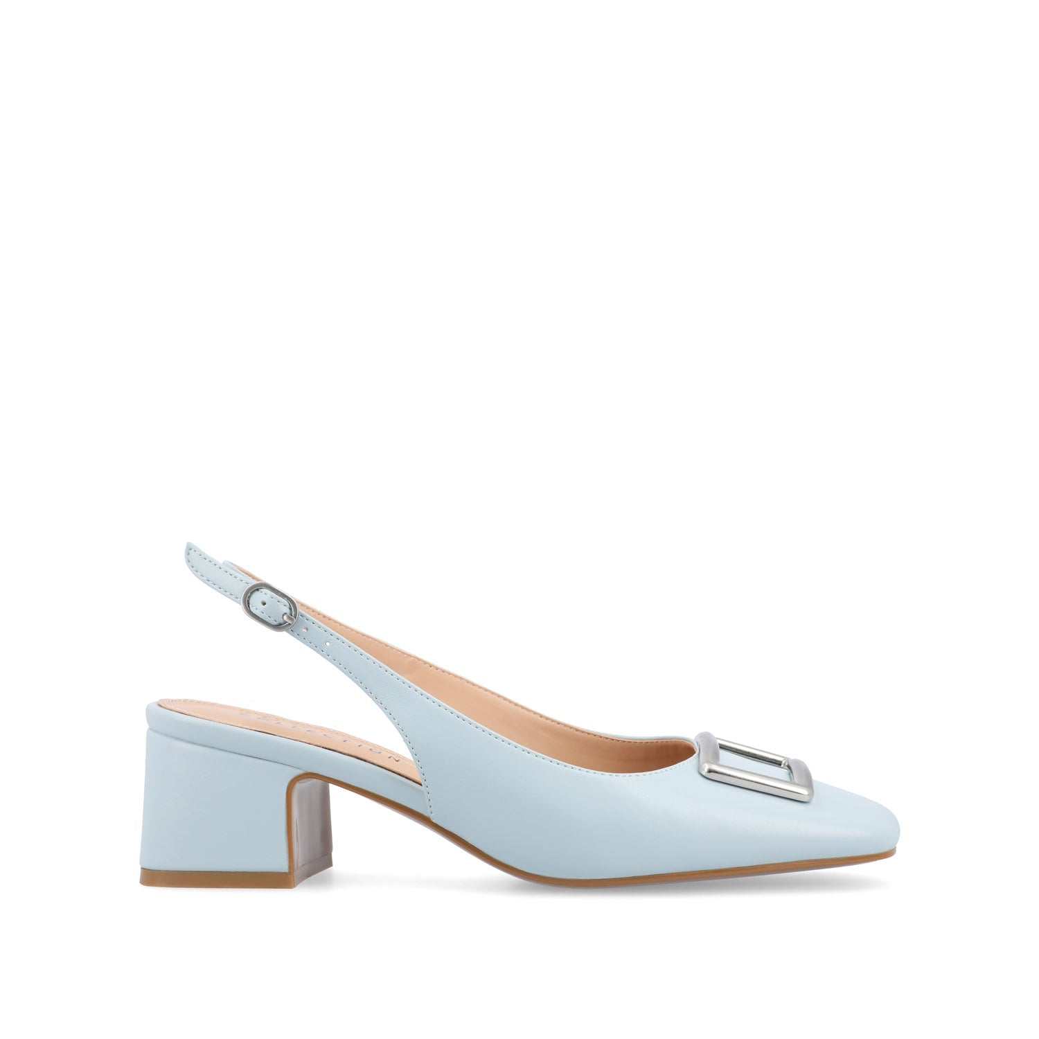 Journee EVERLEE SLINGBACK PUMP HEELS IN VEGAN LEATHER - Blue