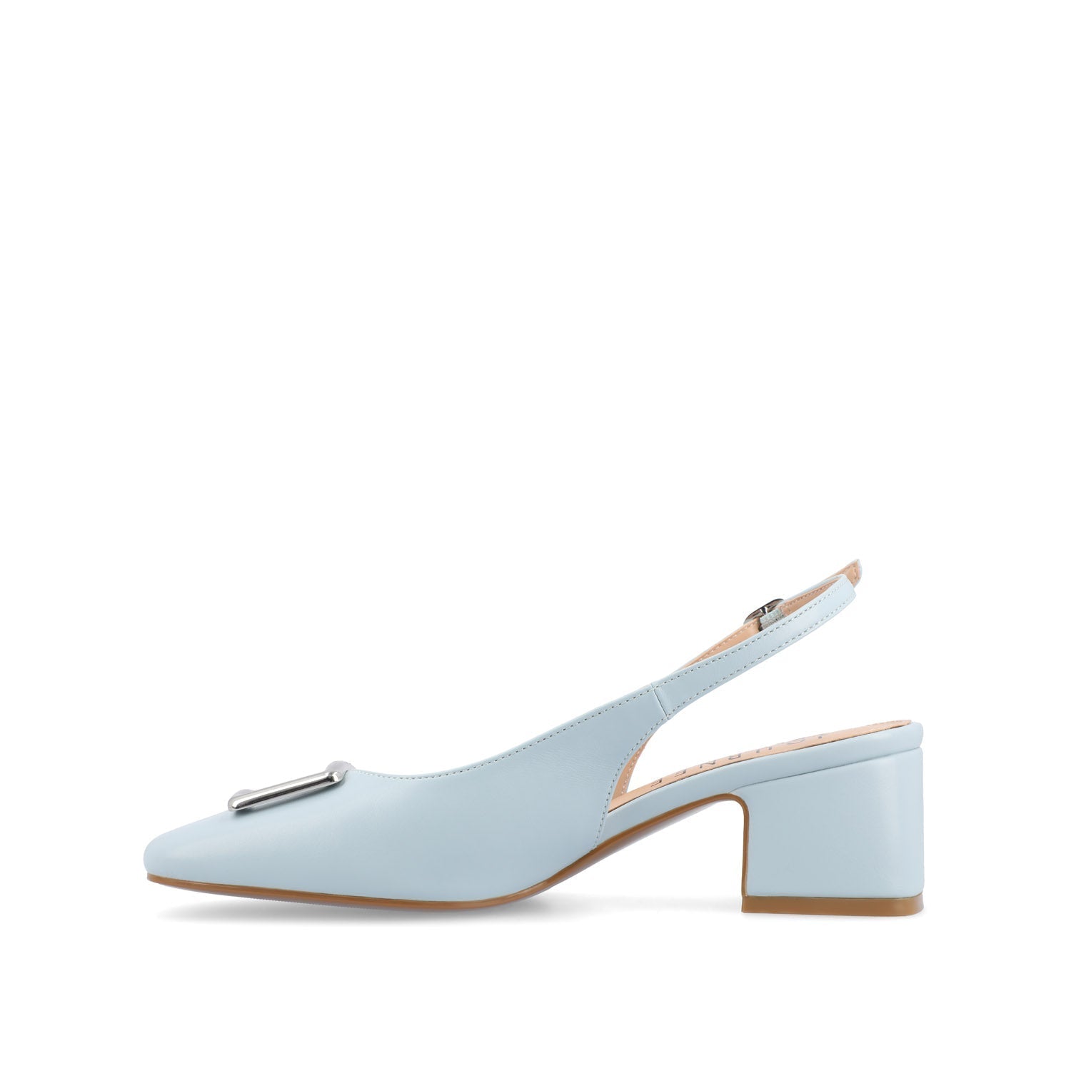 Journee EVERLEE SLINGBACK PUMP HEELS IN VEGAN LEATHER - Blue