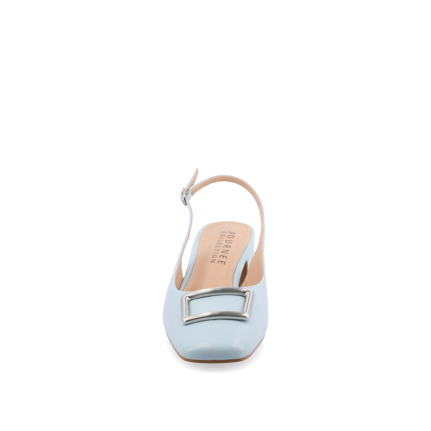 Journee EVERLEE SLINGBACK PUMP HEELS IN VEGAN LEATHER - Blue