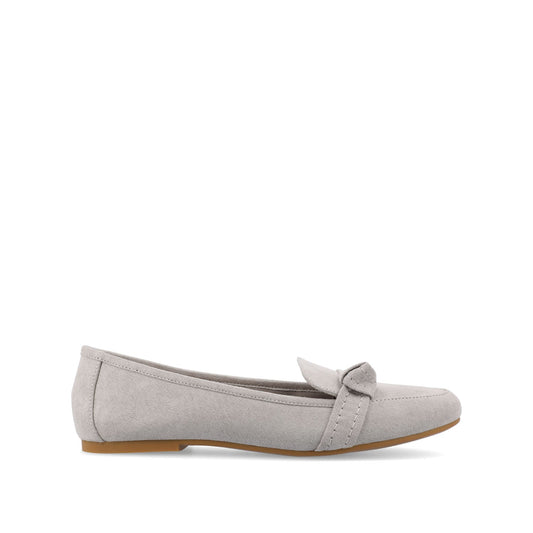 Journee MARCI LOAFER FLATS IN FAUX SUEDE - Grey
