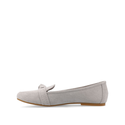 Journee MARCI LOAFER FLATS IN FAUX SUEDE - Grey