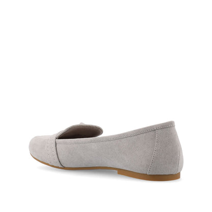 Journee MARCI LOAFER FLATS IN FAUX SUEDE - Grey