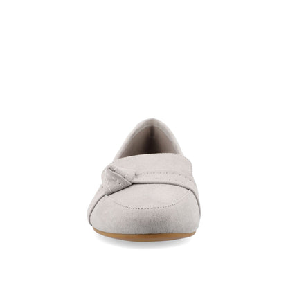 Journee MARCI LOAFER FLATS IN FAUX SUEDE - Grey