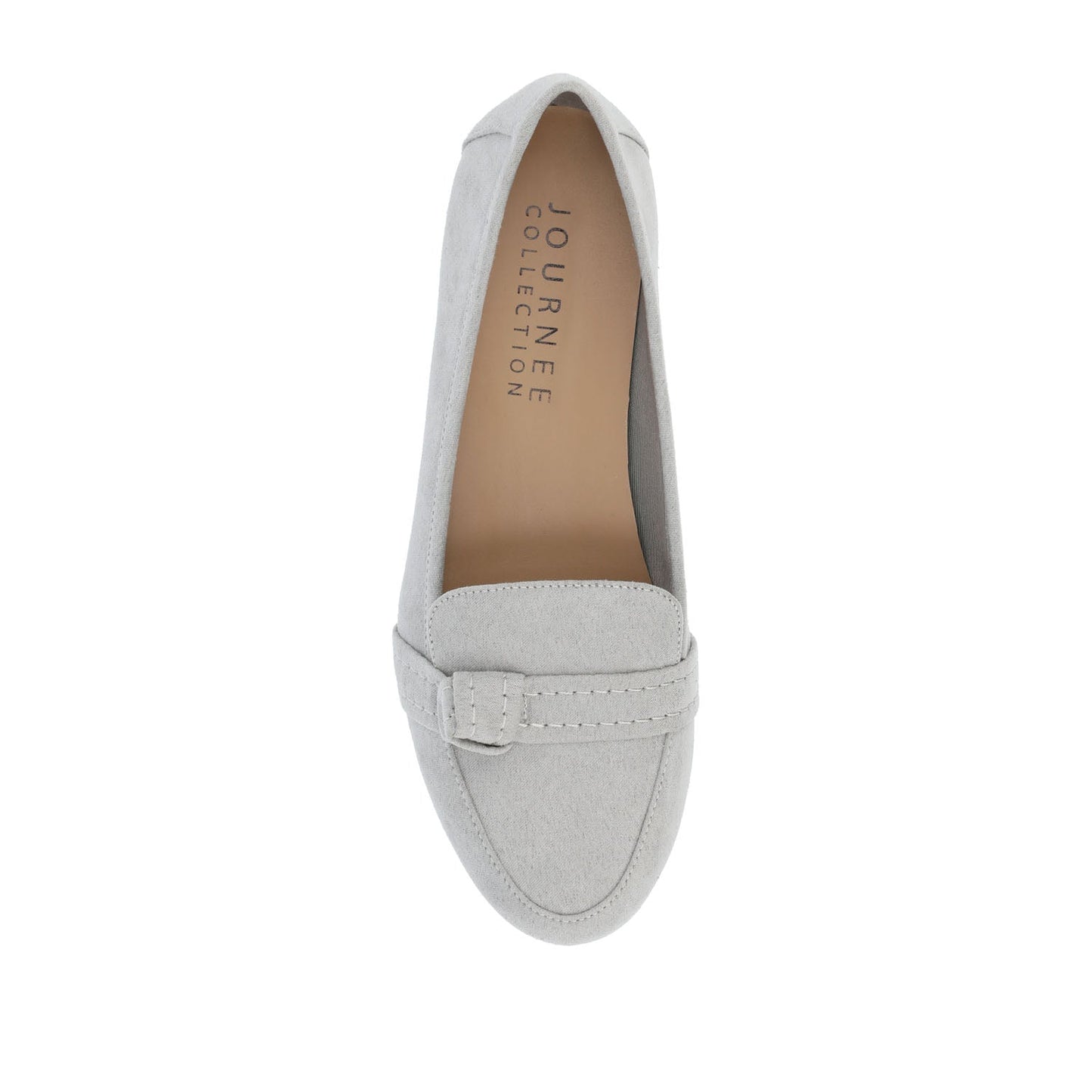 Journee MARCI LOAFER FLATS IN FAUX SUEDE - Grey