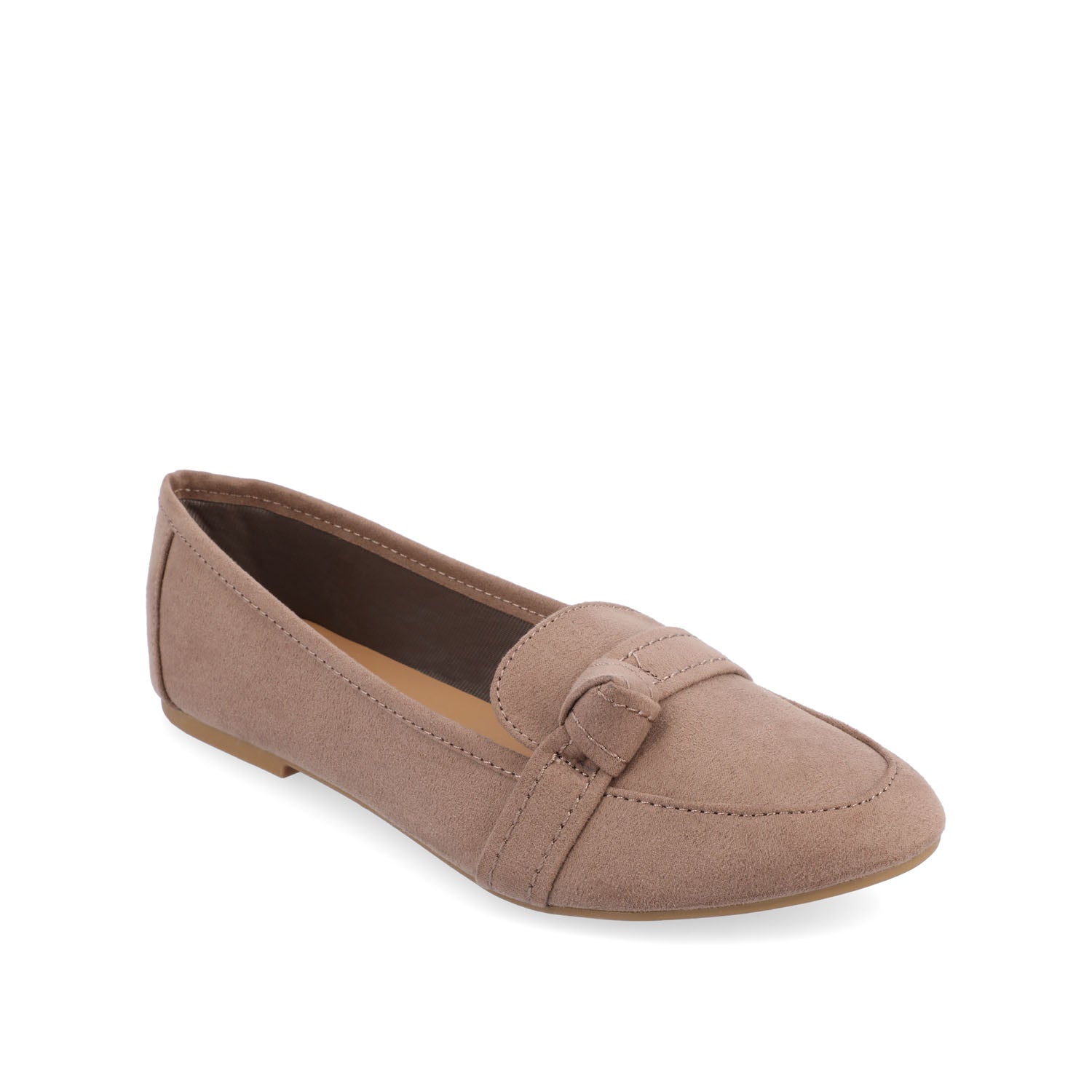 Journee MARCI LOAFER FLATS IN FAUX SUEDE - Taupe