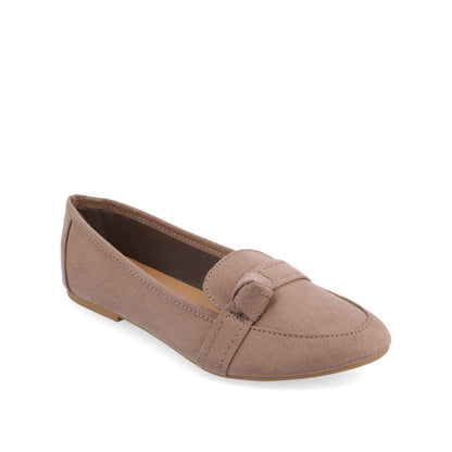Journee MARCI LOAFER FLATS IN FAUX SUEDE - Taupe