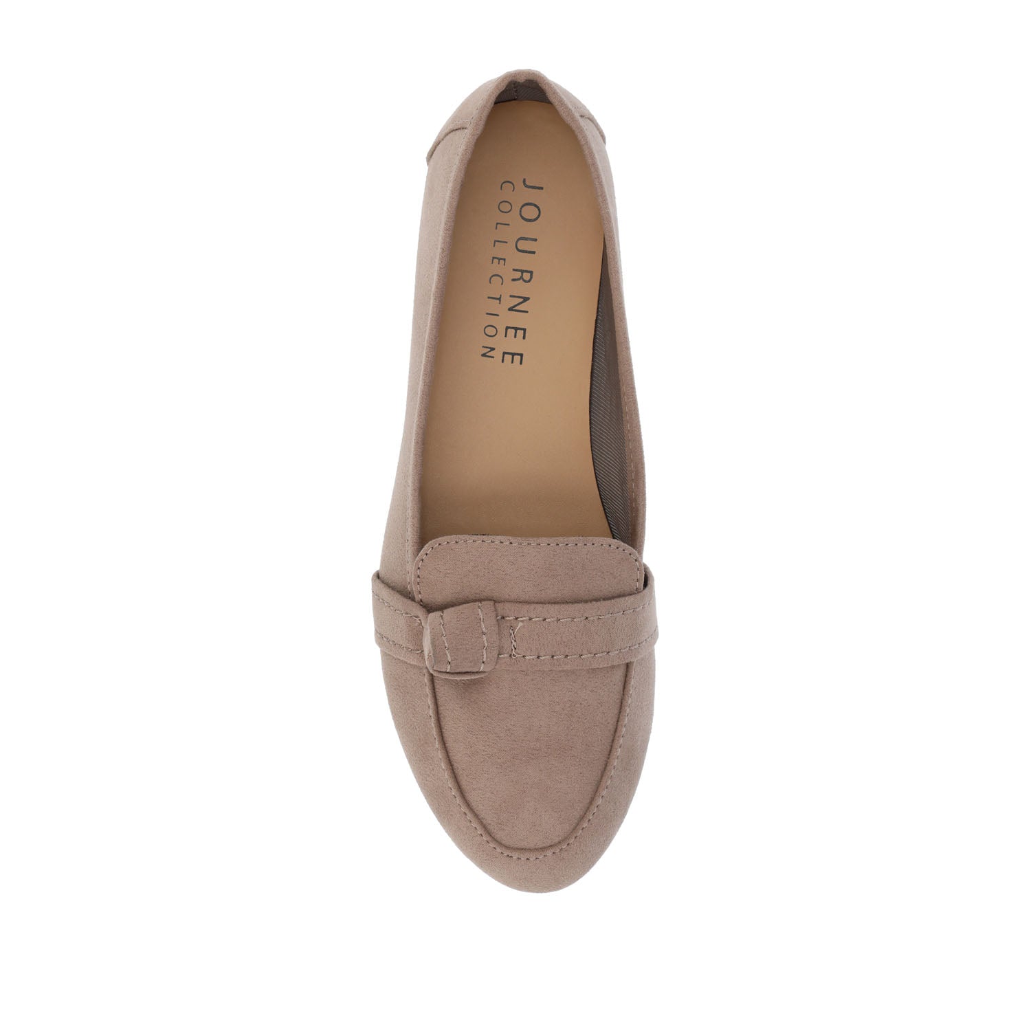 Journee MARCI LOAFER FLATS IN FAUX SUEDE - Taupe