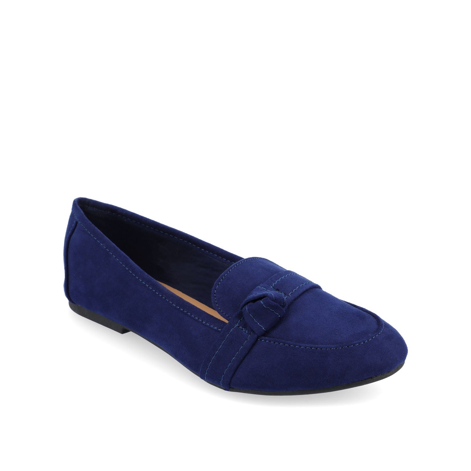 Journee MARCI LOAFER FLATS IN FAUX SUEDE - Navy Nubuck