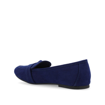 Journee MARCI LOAFER FLATS IN FAUX SUEDE - Navy Nubuck