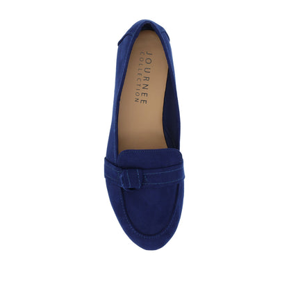 Journee MARCI LOAFER FLATS IN FAUX SUEDE - Navy Nubuck