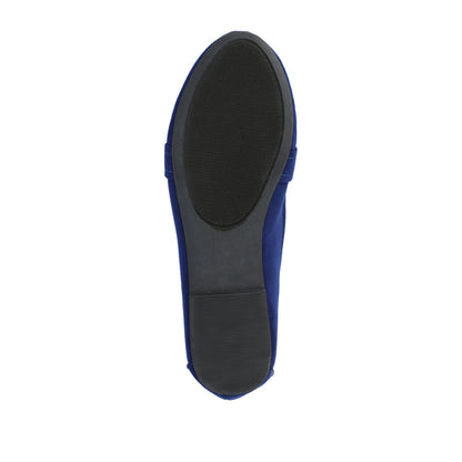 Journee MARCI LOAFER FLATS IN FAUX SUEDE - Navy Nubuck