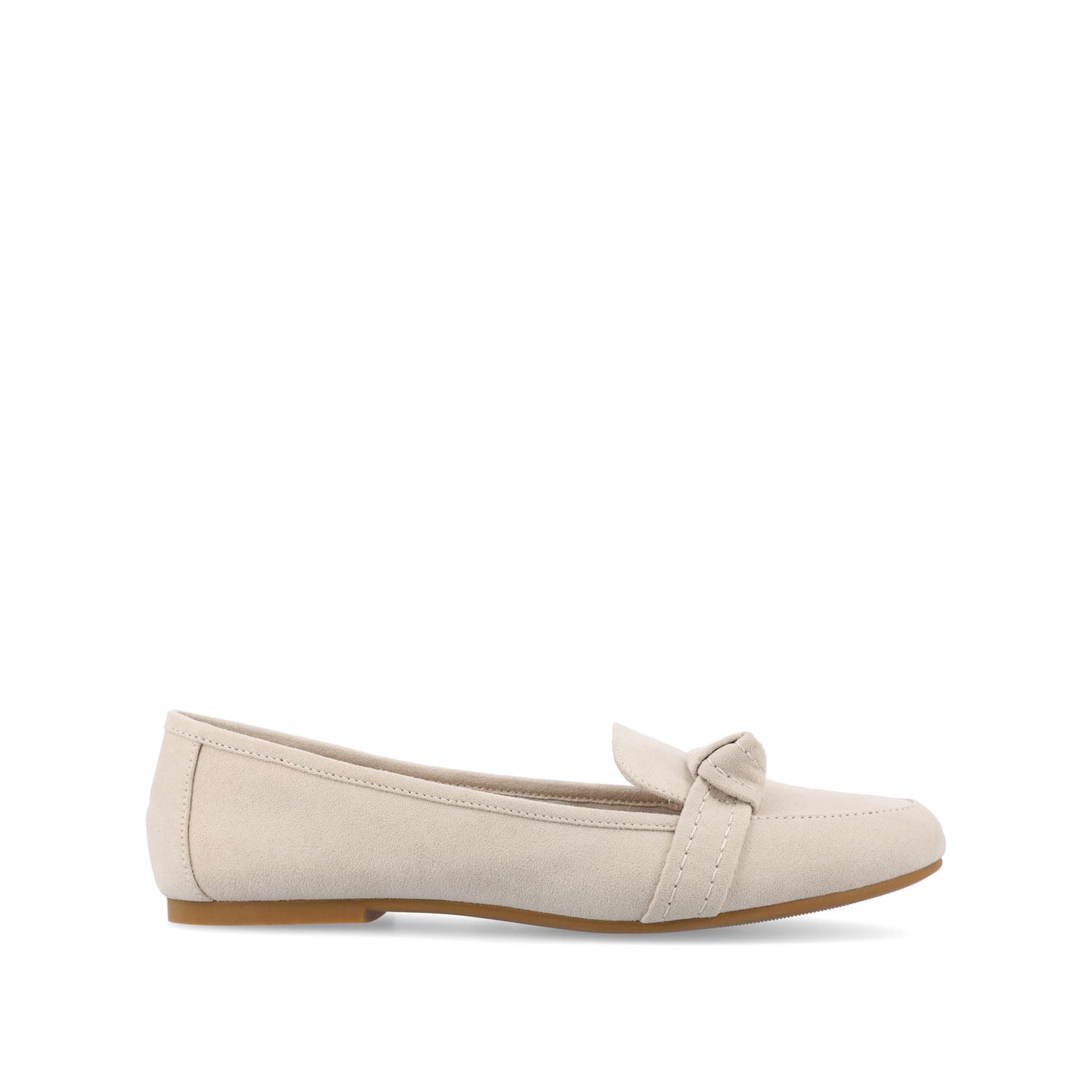 Journee MARCI LOAFER FLATS IN FAUX SUEDE - Bone