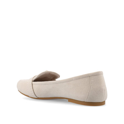 Journee MARCI LOAFER FLATS IN FAUX SUEDE - Bone
