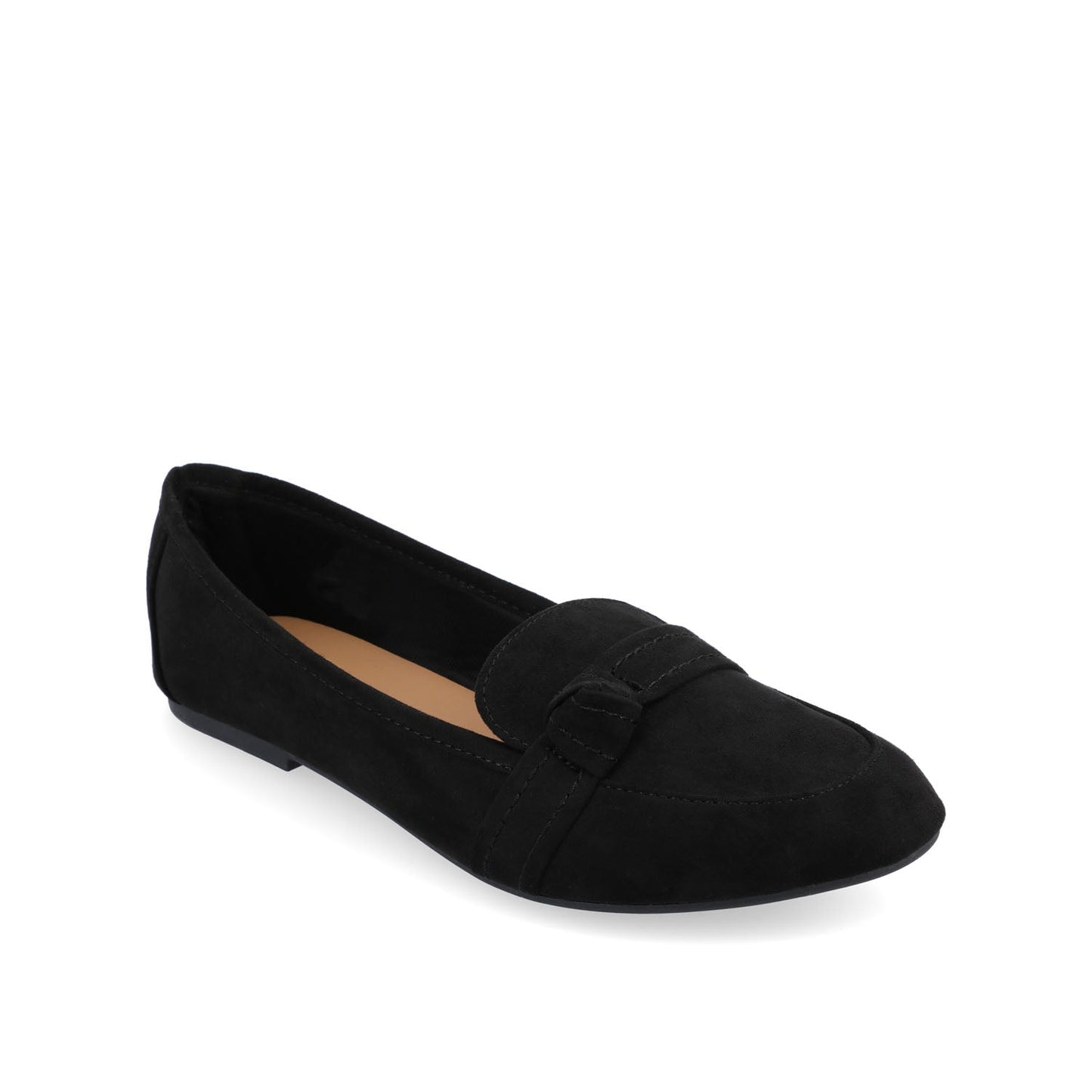Journee MARCI LOAFER FLATS IN FAUX SUEDE - Black