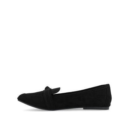 Journee MARCI LOAFER FLATS IN FAUX SUEDE - Black