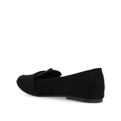 Journee MARCI LOAFER FLATS IN FAUX SUEDE - Black