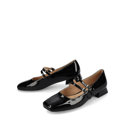 Journee GREDAH MARY JANE FLATS IN VEGAN LEATHER - Black Patent