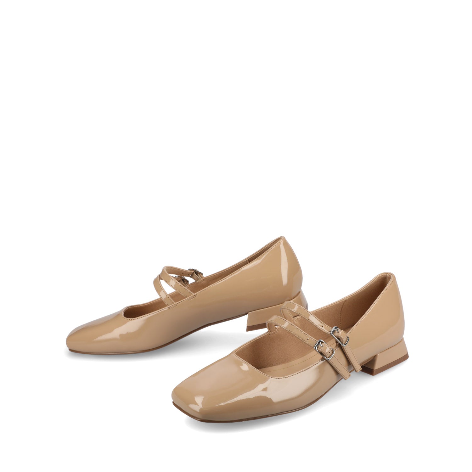 Journee GREDAH MARY JANE FLATS IN VEGAN LEATHER - Nude Patent