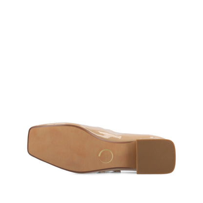 Journee GREDAH MARY JANE FLATS IN VEGAN LEATHER - Nude Patent