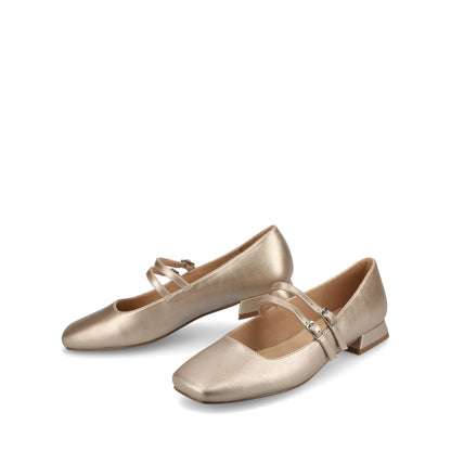 Journee GREDAH MARY JANE FLATS IN VEGAN LEATHER - Champagne PU