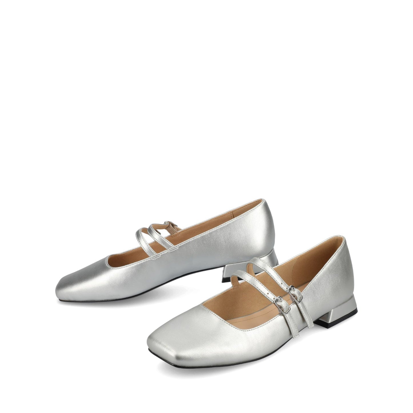Journee GREDAH MARY JANE FLATS IN VEGAN LEATHER - Silver PU