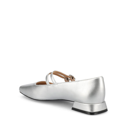 Journee GREDAH MARY JANE FLATS IN VEGAN LEATHER - Silver PU