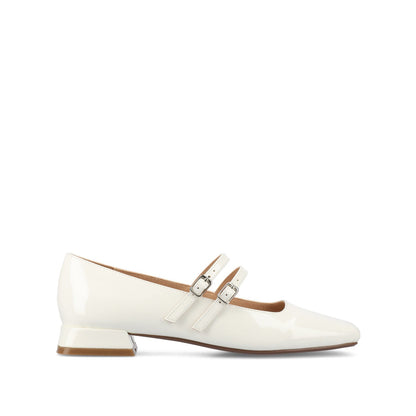 Journee GREDAH MARY JANE FLATS IN VEGAN LEATHER - White Patent