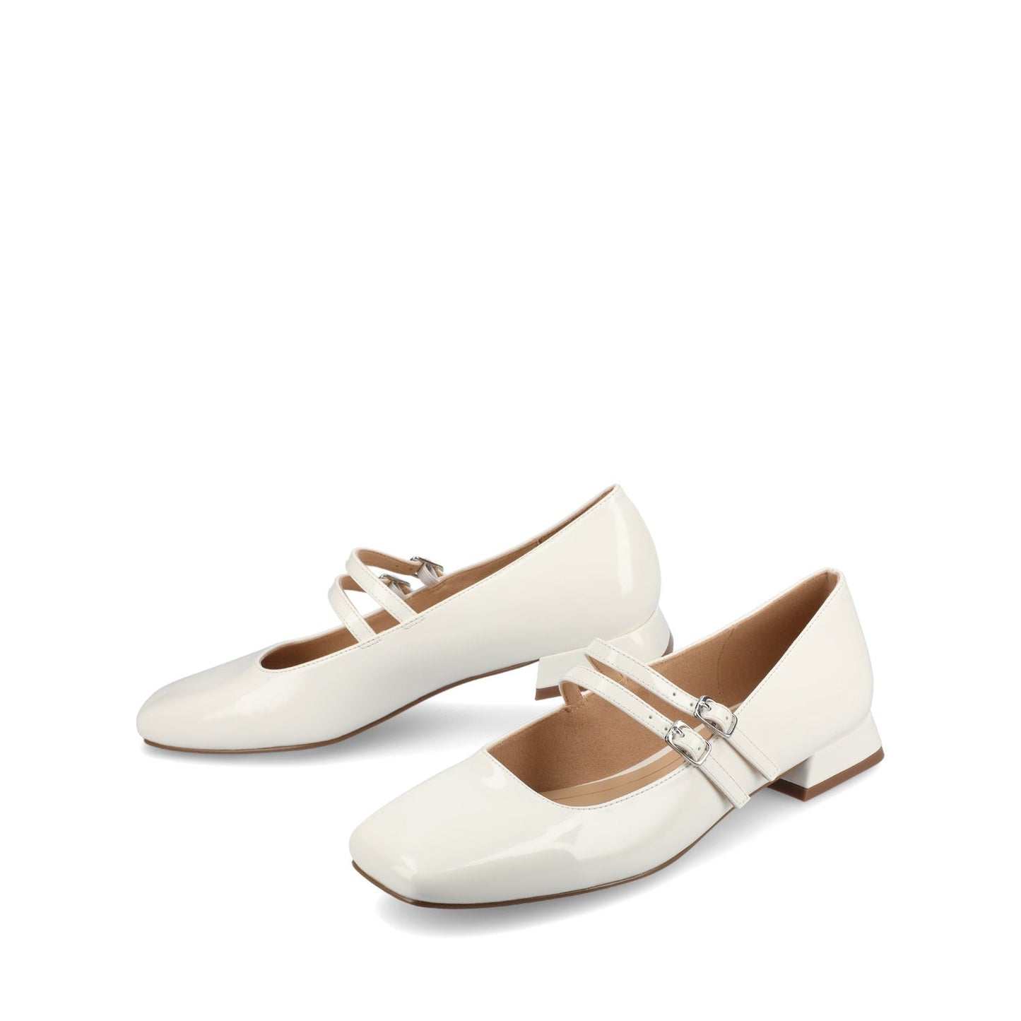Journee GREDAH MARY JANE FLATS IN VEGAN LEATHER - White Patent