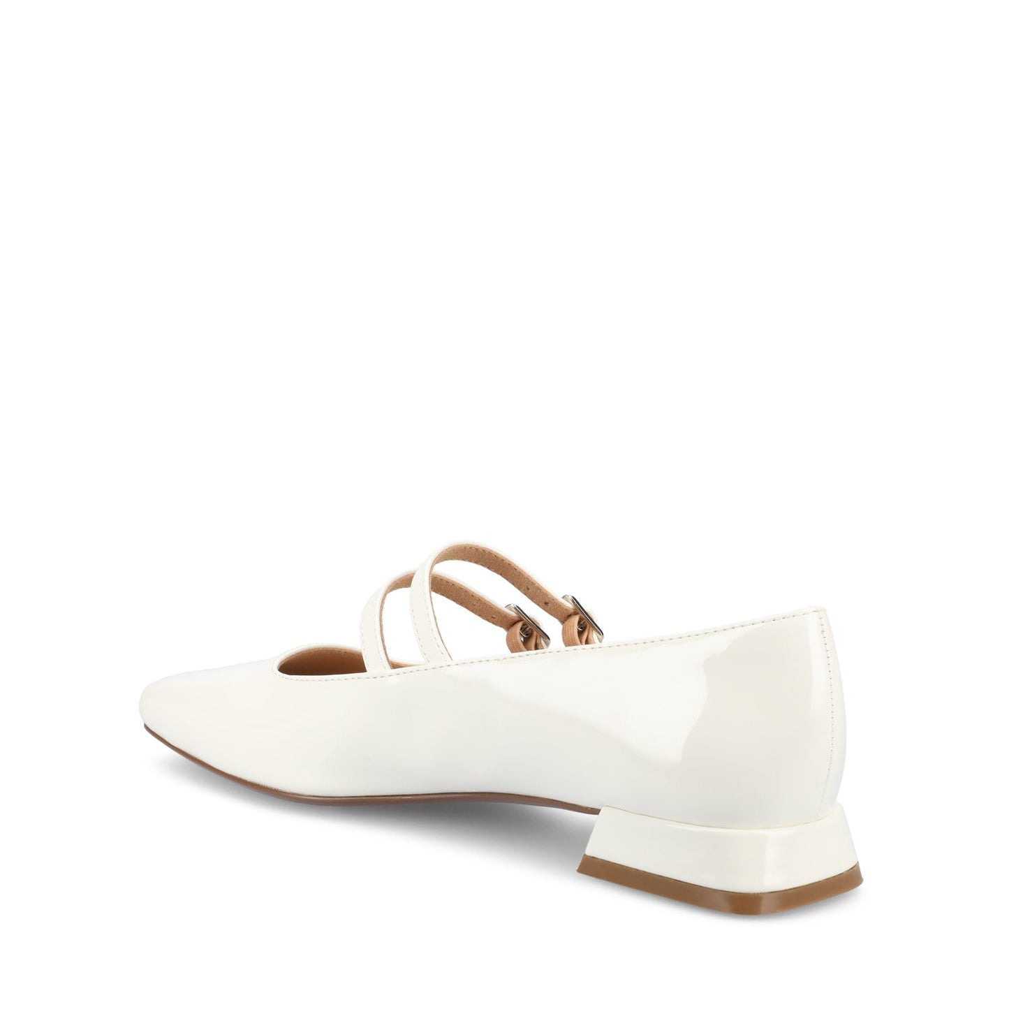 Journee GREDAH MARY JANE FLATS IN VEGAN LEATHER - White Patent