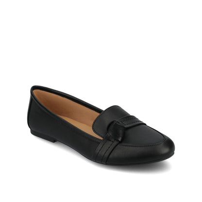 Journee MARCI LOAFER FLATS IN VEGAN LEATHER - Black PU
