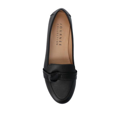 Journee MARCI LOAFER FLATS IN VEGAN LEATHER - Black PU
