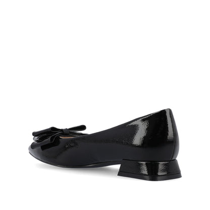 Journee OPHELIA LOW BLOCK BALLET FLATS VEGAN LEATHER - Patent/Black
