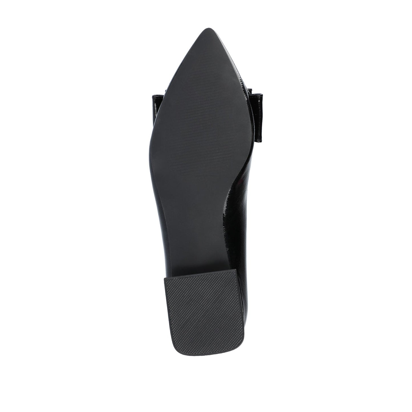 Journee OPHELIA LOW BLOCK BALLET FLATS VEGAN LEATHER - Patent/Black
