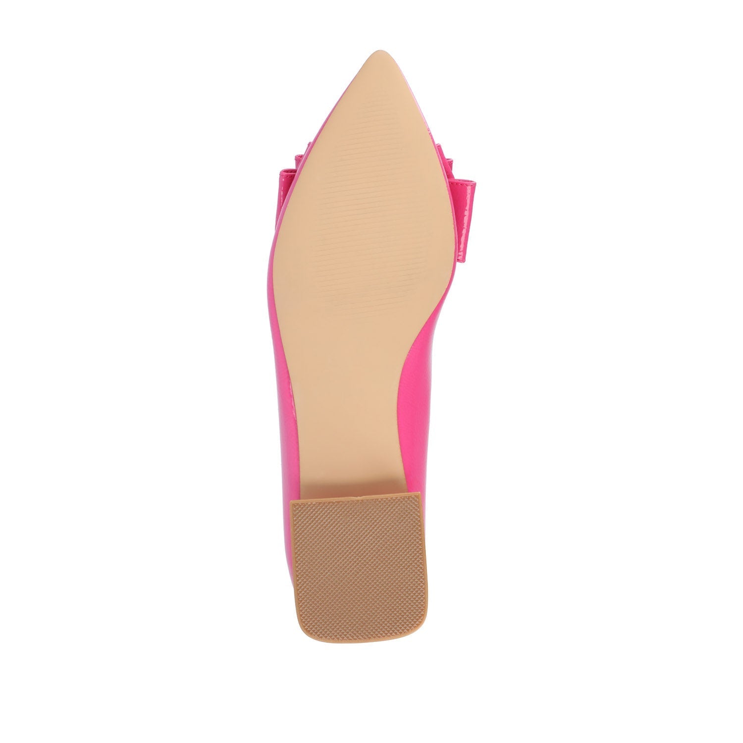 Journee OPHELIA LOW BLOCK BALLET FLATS VEGAN LEATHER - Patent/Pink