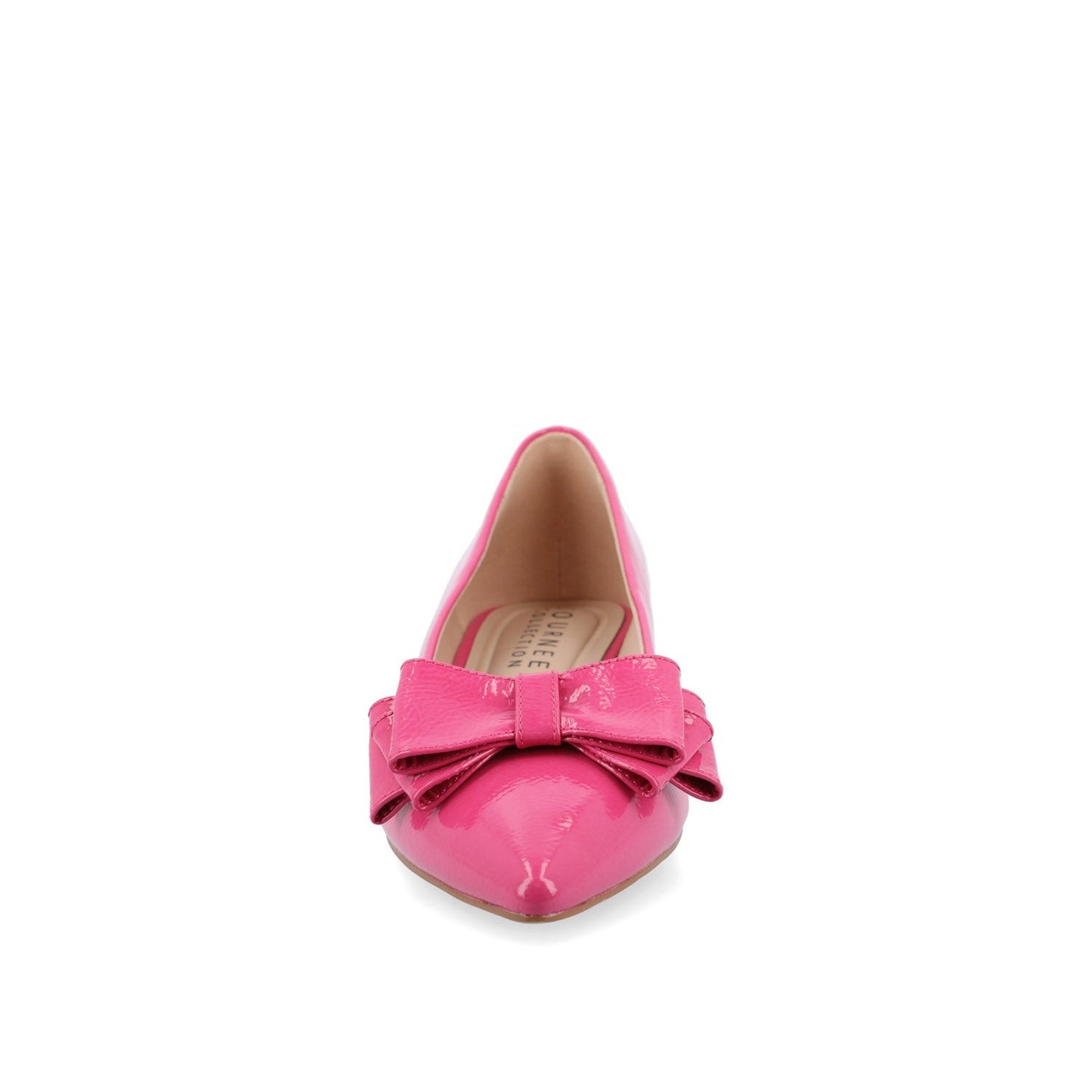 Journee OPHELIA LOW BLOCK BALLET FLATS VEGAN LEATHER - Patent/Pink