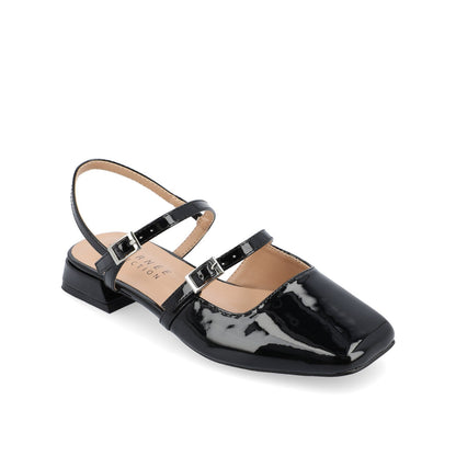 Journee GRETCHENN HEELED FLATS IN PATENT - Black