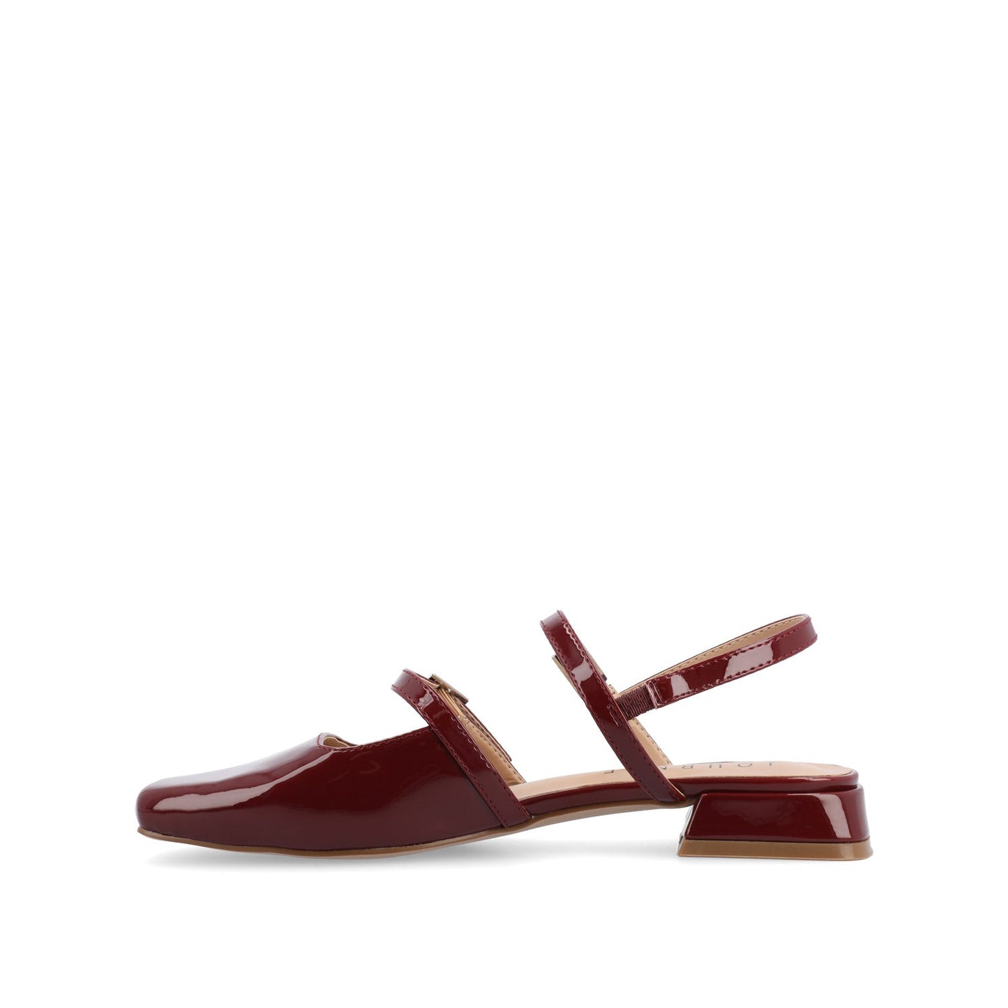 Journee GRETCHENN HEELED FLATS IN PATENT - Wine