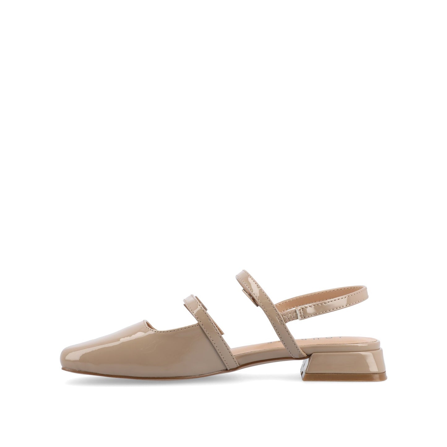 Journee GRETCHENN HEELED FLATS IN PATENT - Taupe