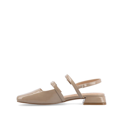 Journee GRETCHENN HEELED FLATS IN PATENT - Taupe