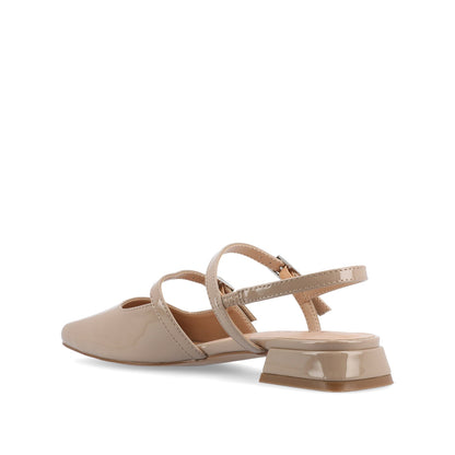 Journee GRETCHENN HEELED FLATS IN PATENT - Taupe