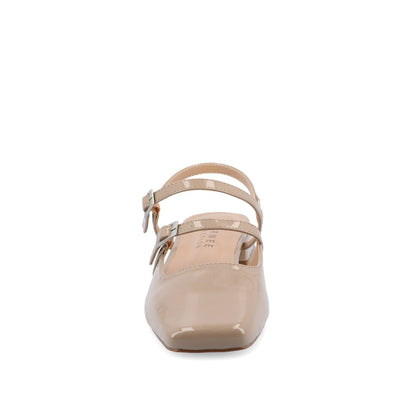 Journee GRETCHENN HEELED FLATS IN PATENT - Taupe