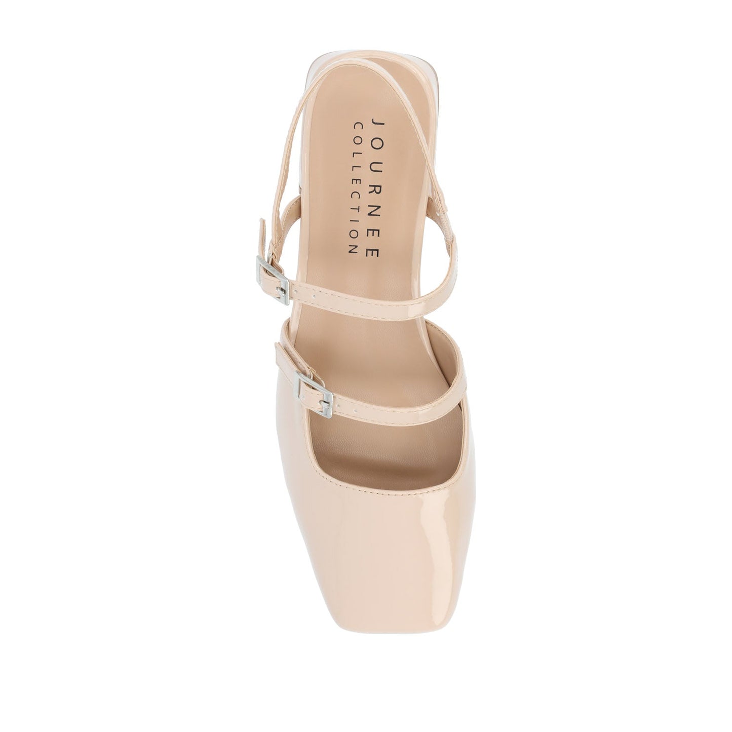 Journee GRETCHENN HEELED FLATS IN PATENT - Beige