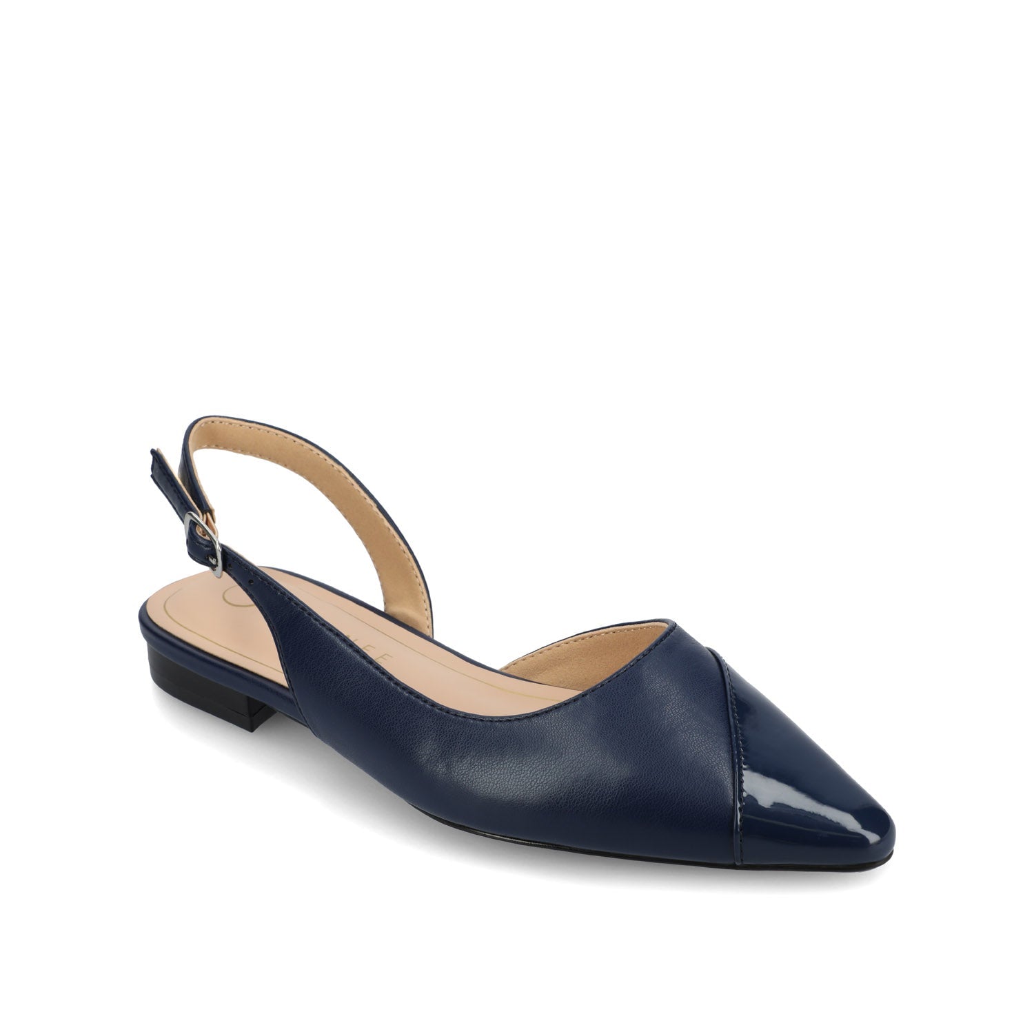Journee DAPHNNE BALLET FLATS IN TWEED FABRIC - Navy Nubuck