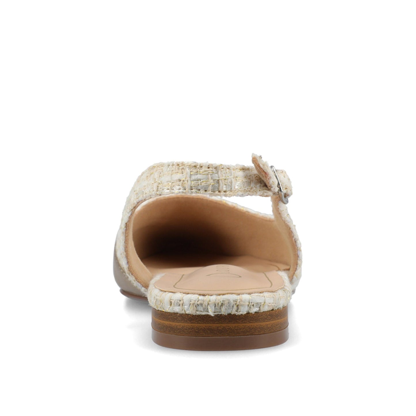 Journee DAPHNNE BALLET FLATS IN TWEED FABRIC - Champagne