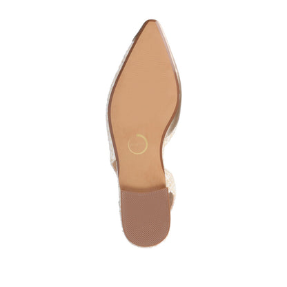 Journee DAPHNNE BALLET FLATS IN TWEED FABRIC - Champagne