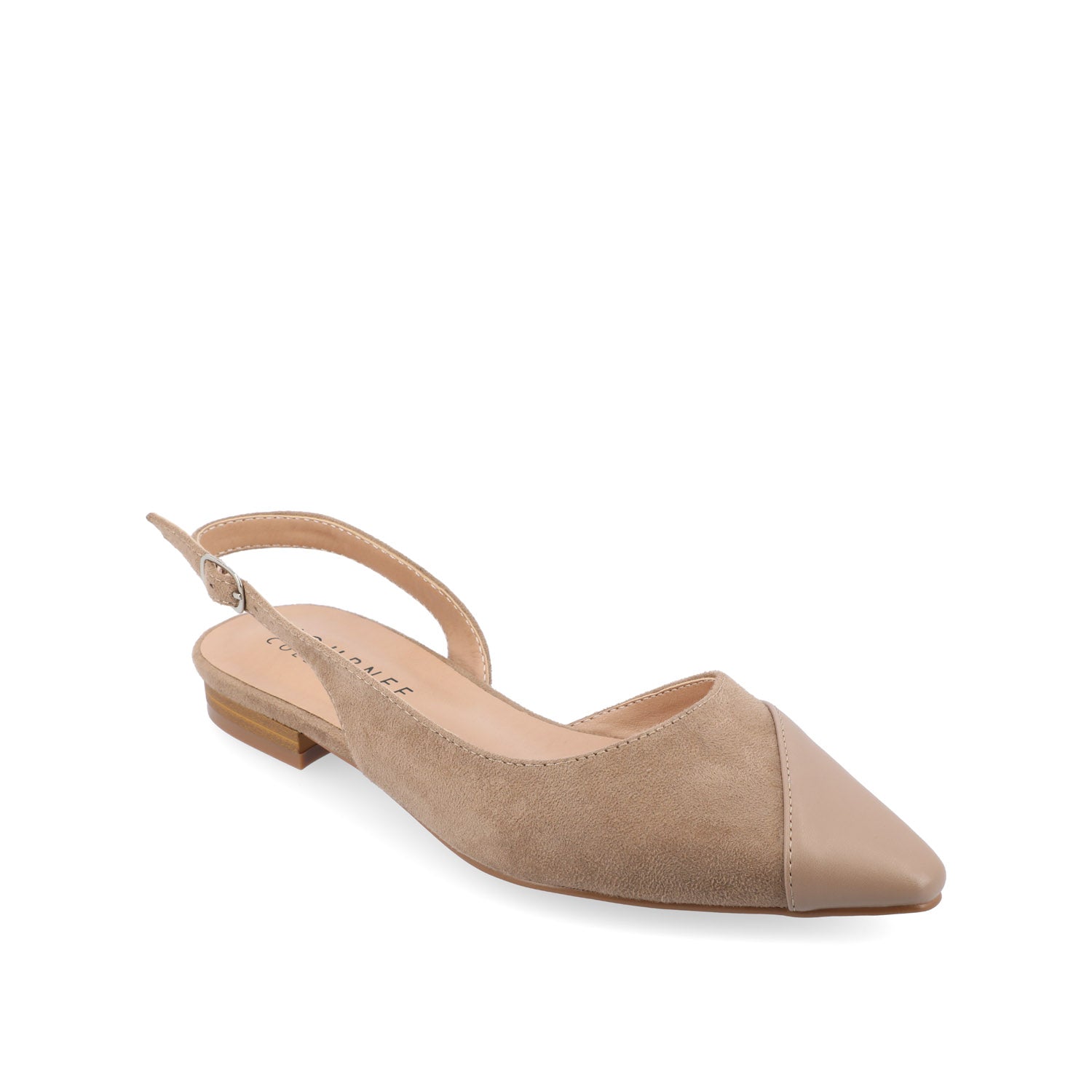 Journee DAPHNNE BALLET FLATS IN TWEED FABRIC - Taupe